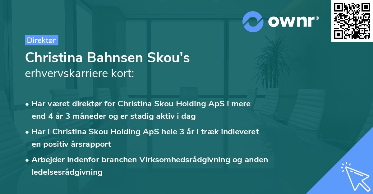 Christina Bahnsen Skou's erhvervskarriere kort