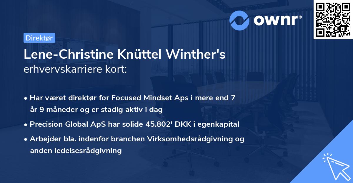 Lene-Christine Knüttel Winther's erhvervskarriere kort