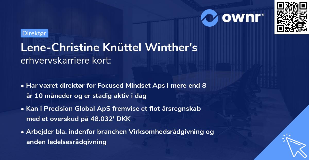 Lene-Christine Knüttel Winther's erhvervskarriere kort