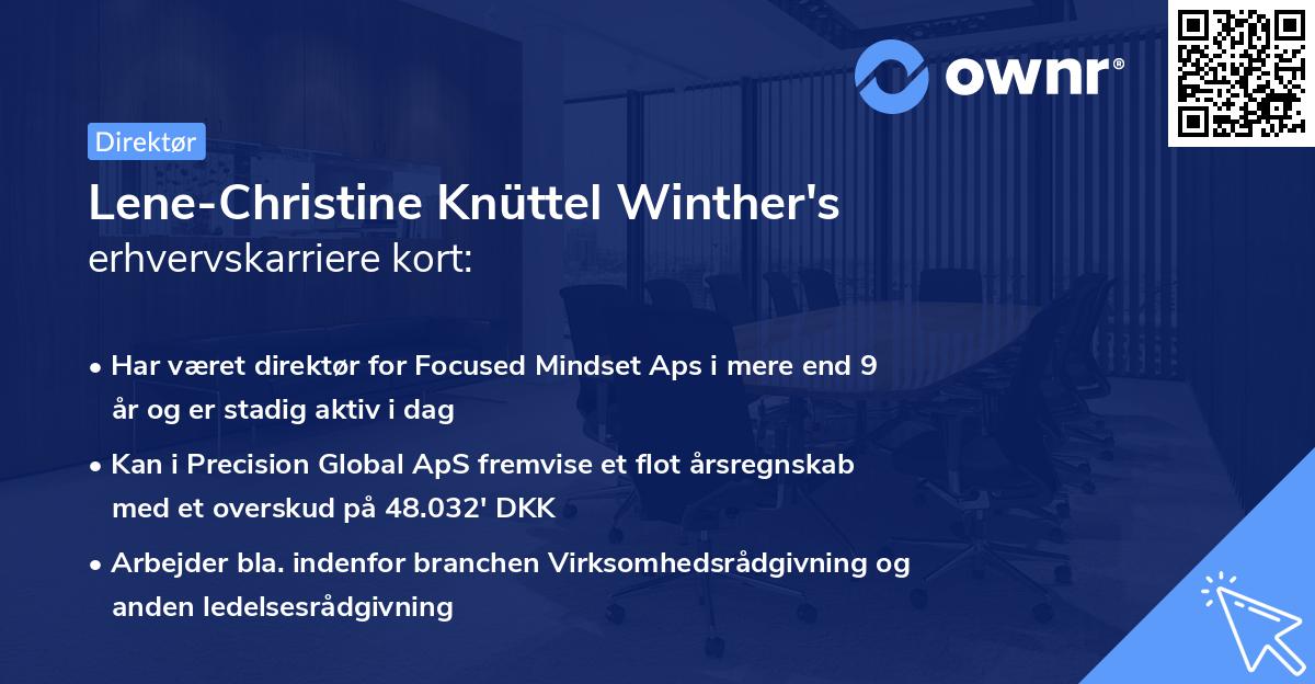 Lene-Christine Knüttel Winther's erhvervskarriere kort