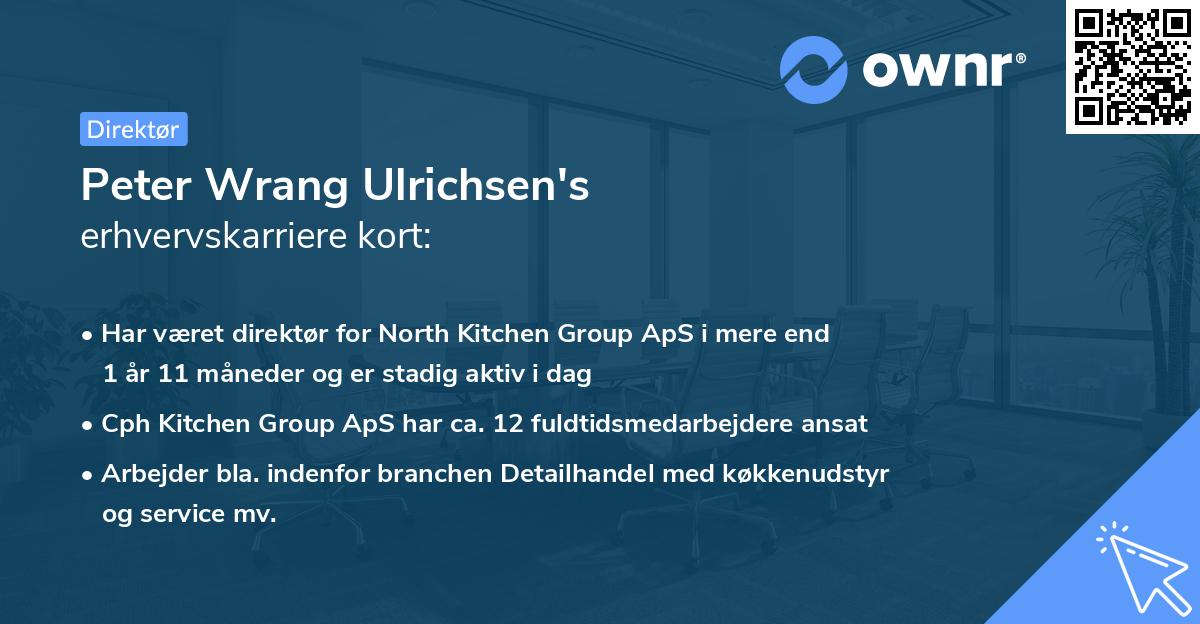 Peter Wrang Ulrichsen's erhvervskarriere kort