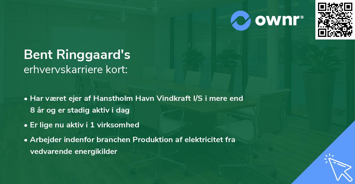 Bent Ringgaard's erhvervskarriere kort
