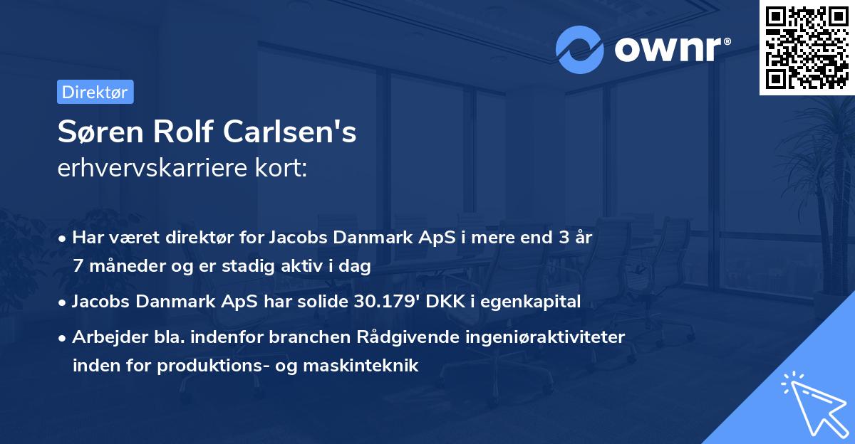 Søren Rolf Carlsen's erhvervskarriere kort