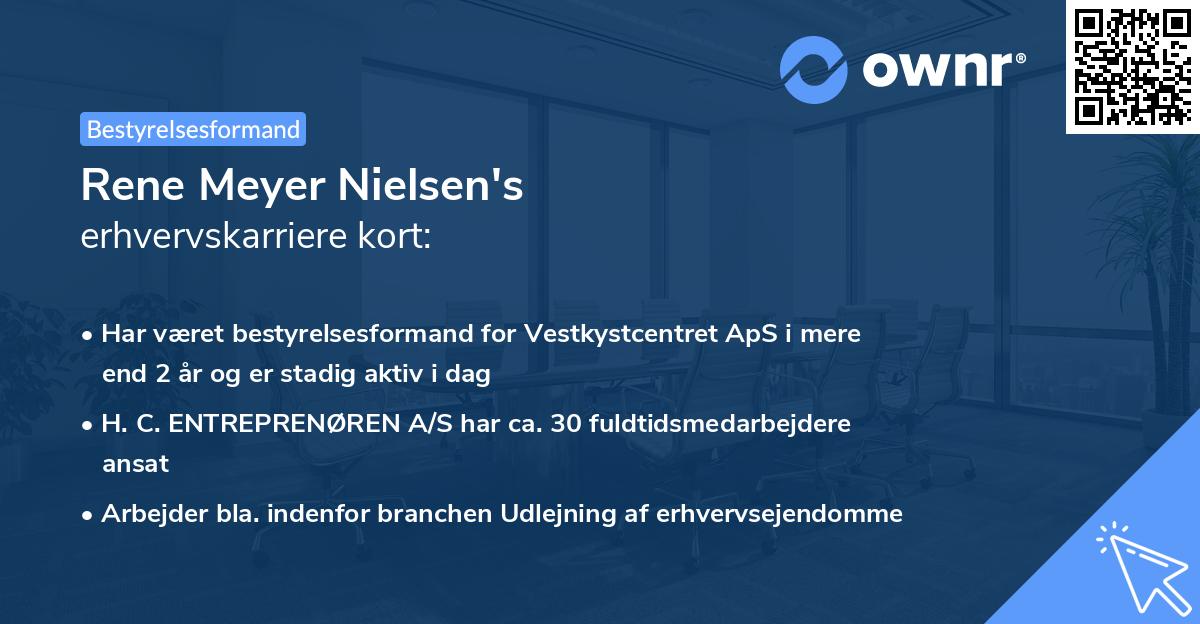 Rene Meyer Nielsen's erhvervskarriere kort