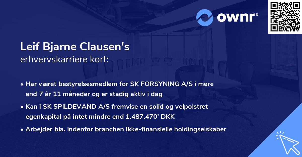 Leif Bjarne Clausen's erhvervskarriere kort