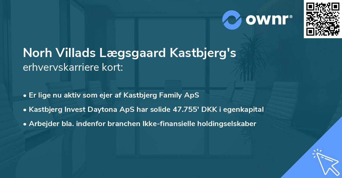 Norh Villads Lægsgaard Kastbjerg's erhvervskarriere kort