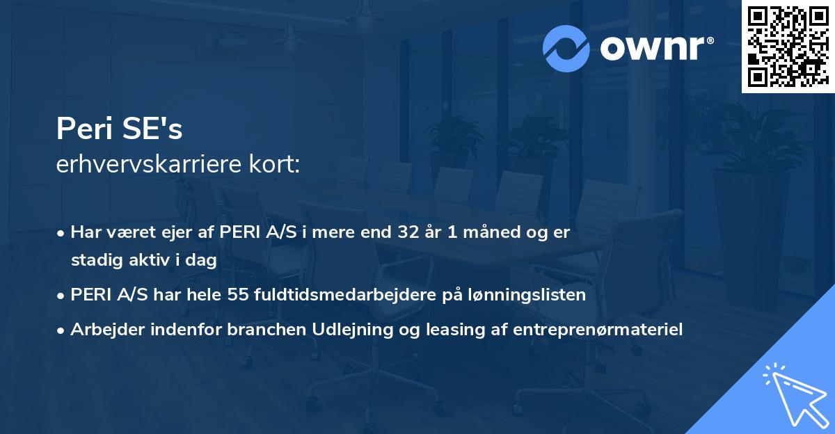 Peri SE's erhvervskarriere kort