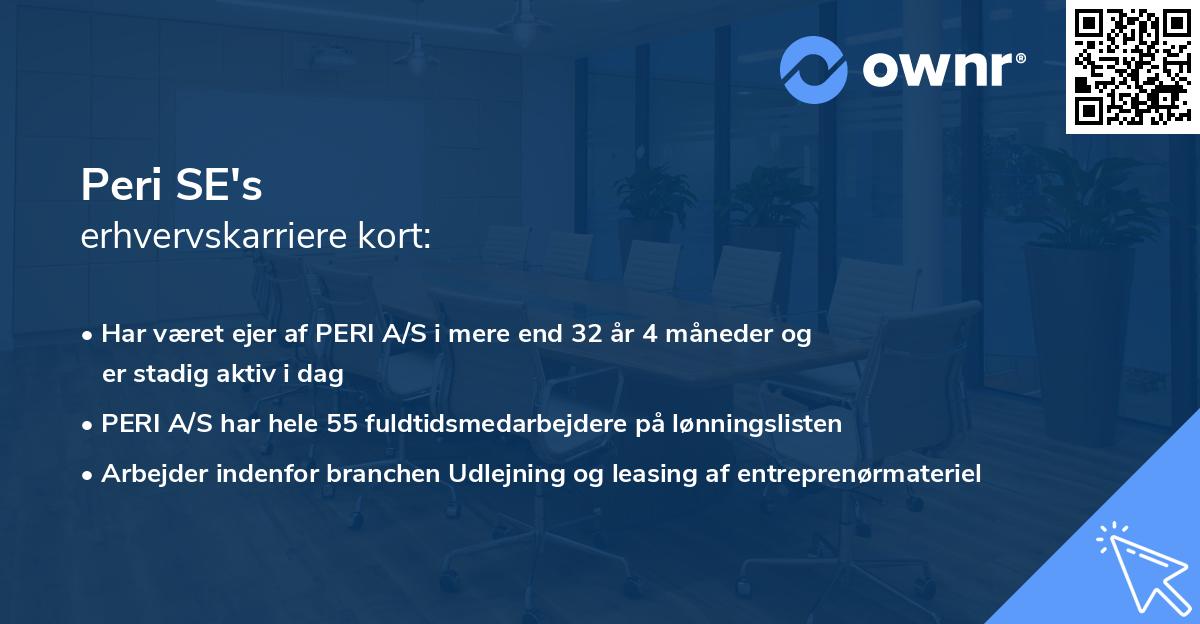 Peri SE's erhvervskarriere kort