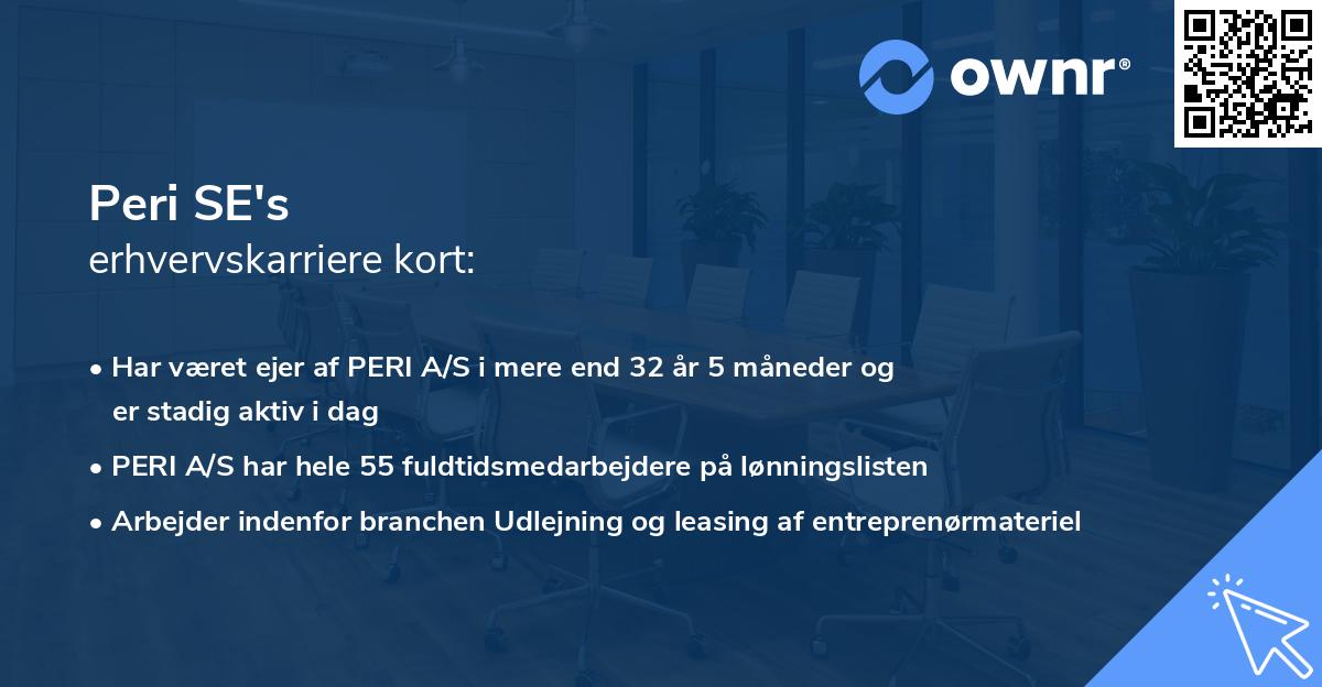 Peri SE's erhvervskarriere kort