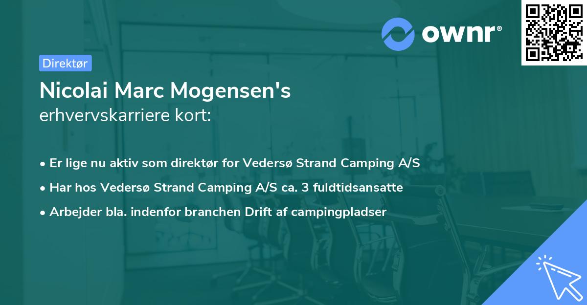 Nicolai Marc Mogensen's erhvervskarriere kort