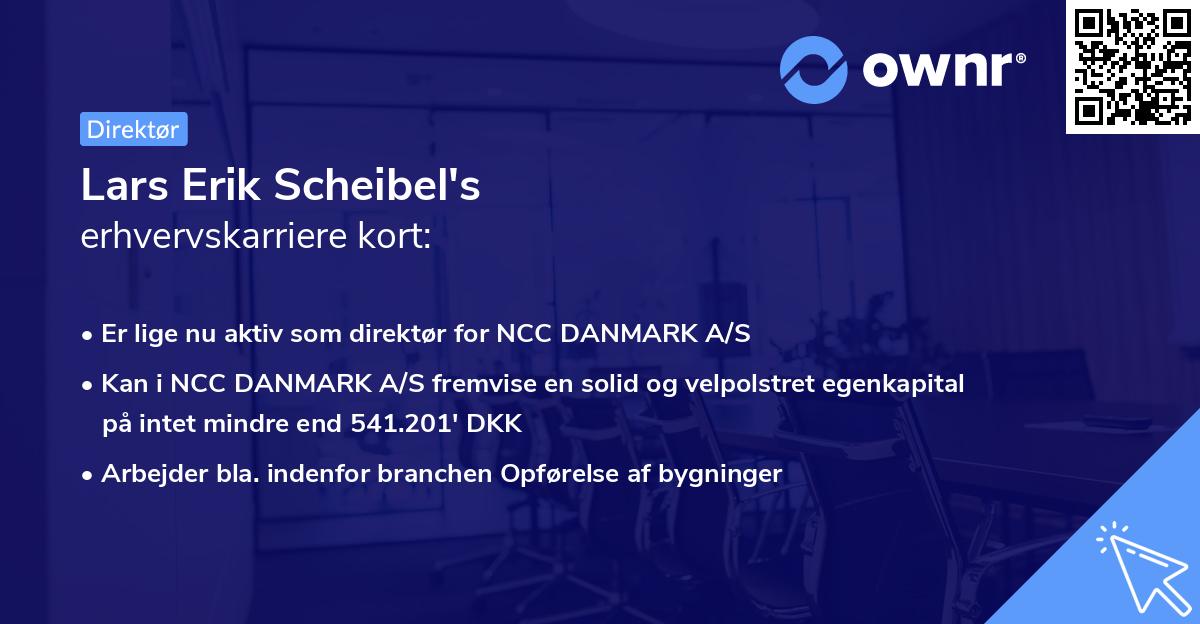 Lars Erik Scheibel's erhvervskarriere kort