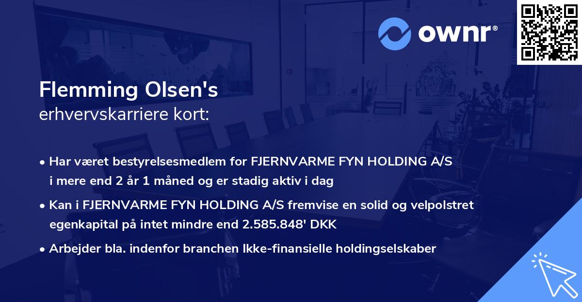 Flemming Olsen's erhvervskarriere kort