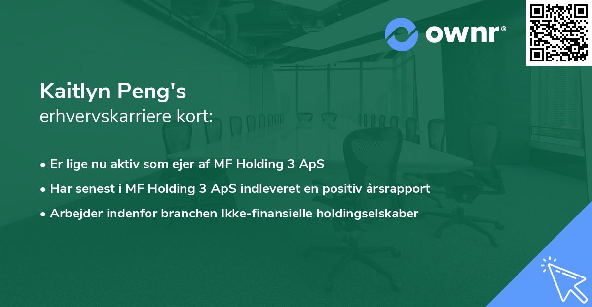 Kaitlyn Peng's erhvervskarriere kort