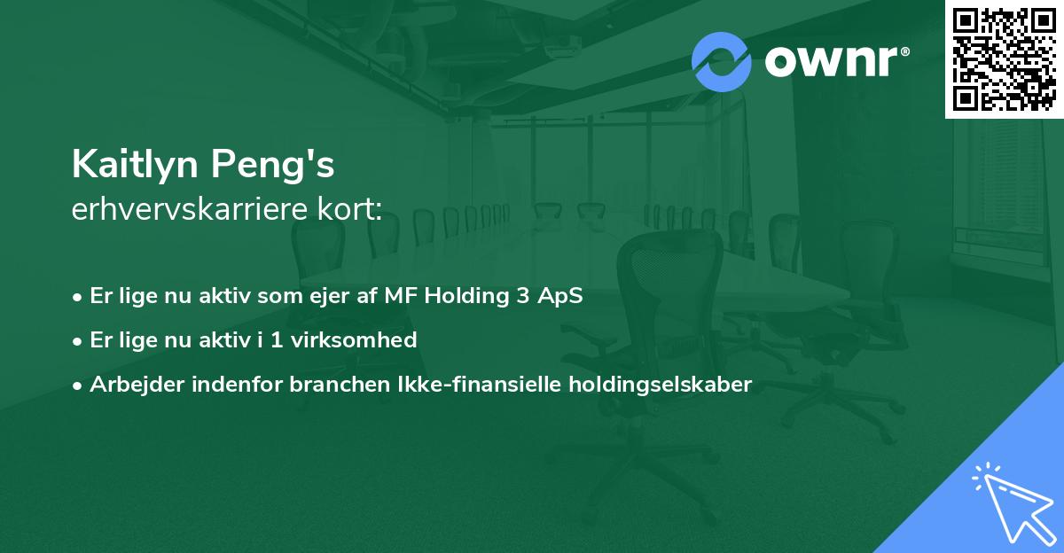 Kaitlyn Peng's erhvervskarriere kort