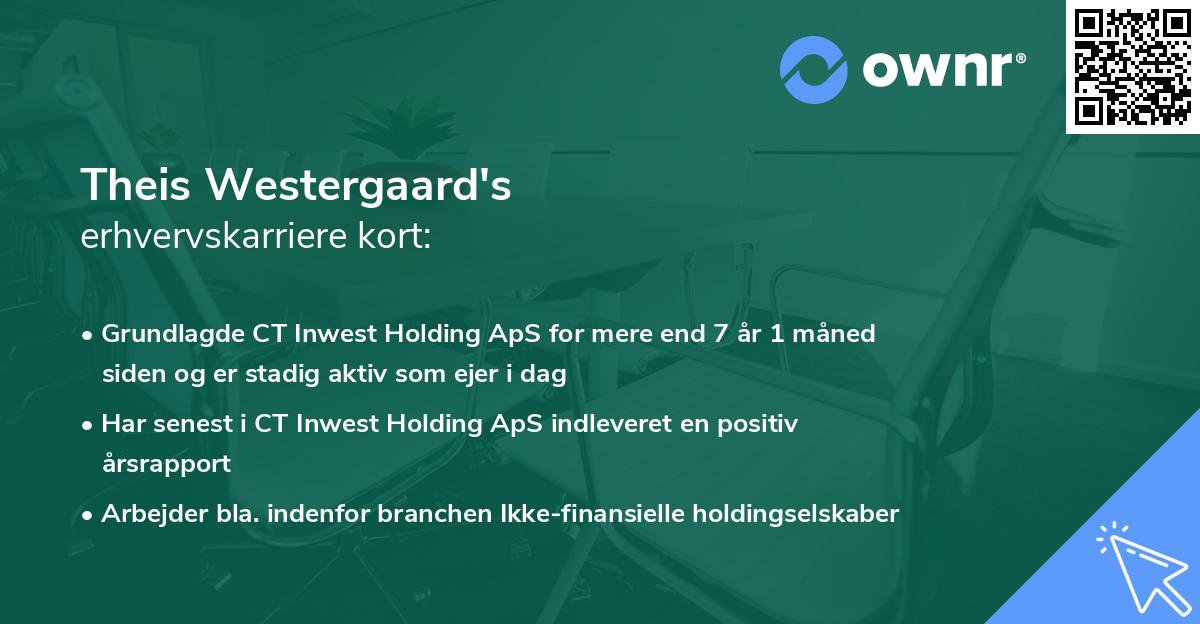 Theis Westergaard's erhvervskarriere kort