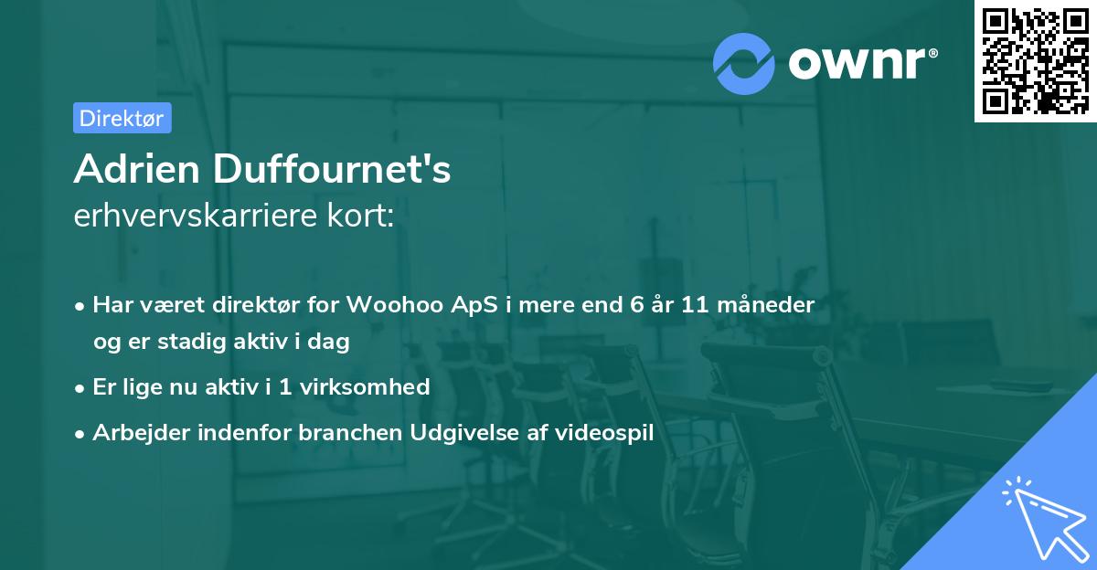 Adrien Duffournet's erhvervskarriere kort