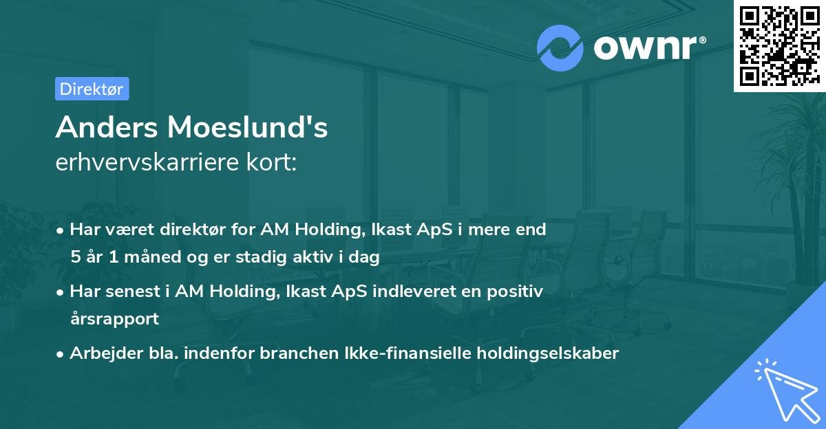 Anders Moeslund's erhvervskarriere kort