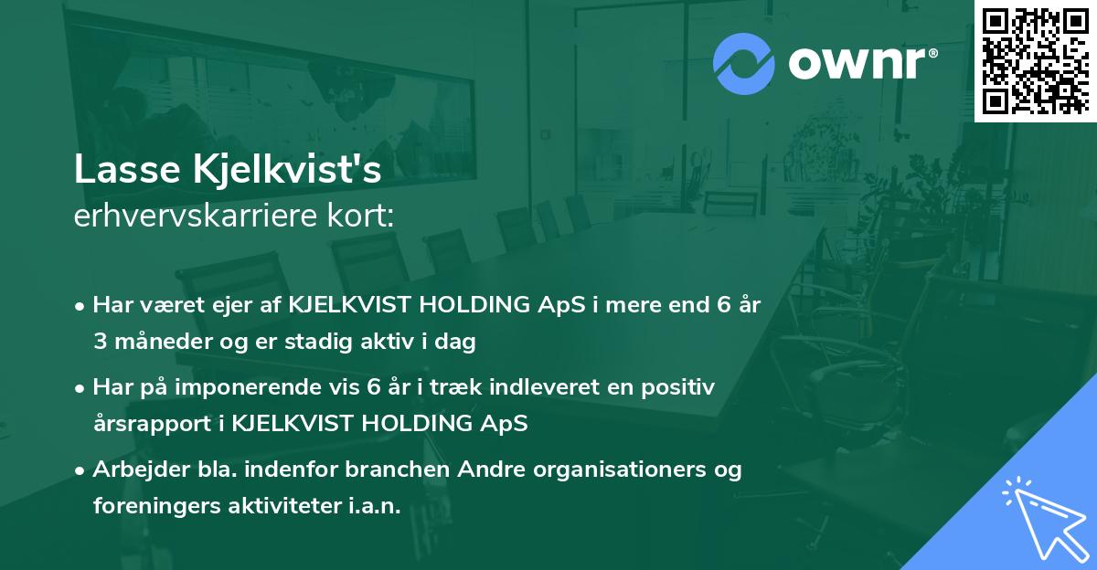 Lasse Kjelkvist's erhvervskarriere kort