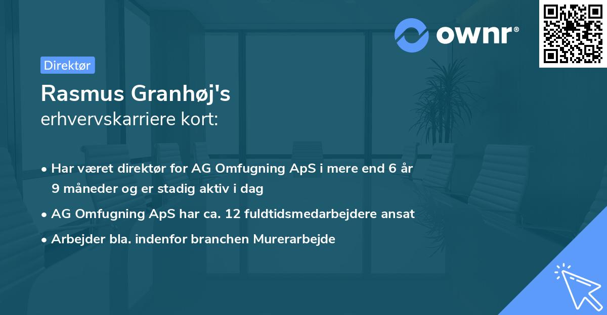 Rasmus Granhøj's erhvervskarriere kort