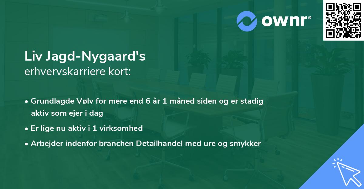 Liv Jagd-Nygaard's erhvervskarriere kort
