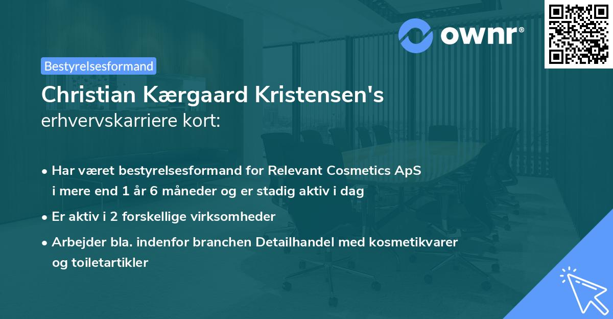 Christian Kærgaard Kristensen's erhvervskarriere kort