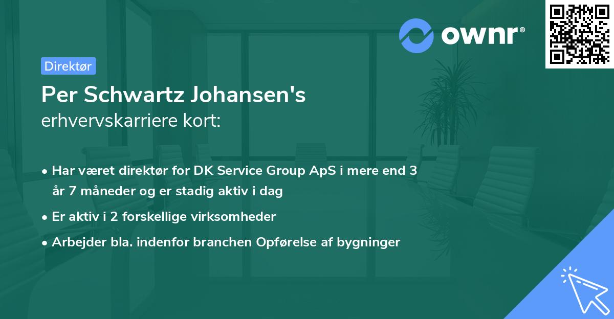 Per Schwartz Johansen's erhvervskarriere kort