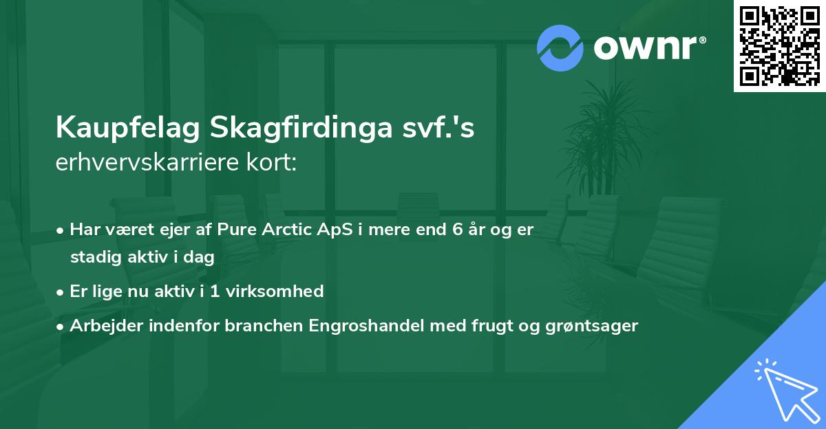 Kaupfelag Skagfirdinga svf.'s erhvervskarriere kort