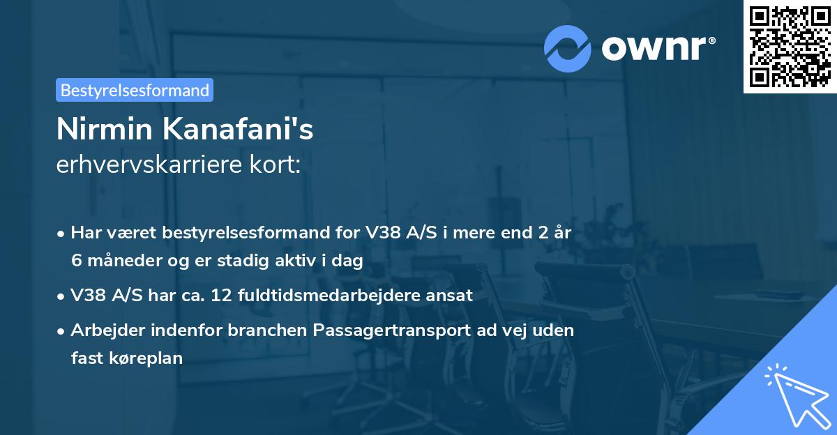 Nirmin Kanafani's erhvervskarriere kort