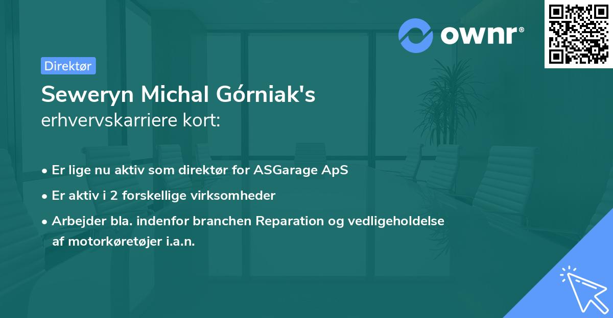 Seweryn Michal Górniak's erhvervskarriere kort