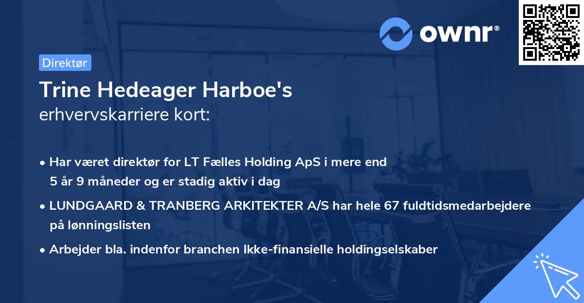Trine Hedeager Harboe's erhvervskarriere kort