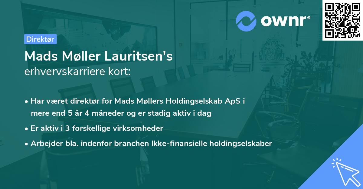 Mads Møller Lauritsen's erhvervskarriere kort