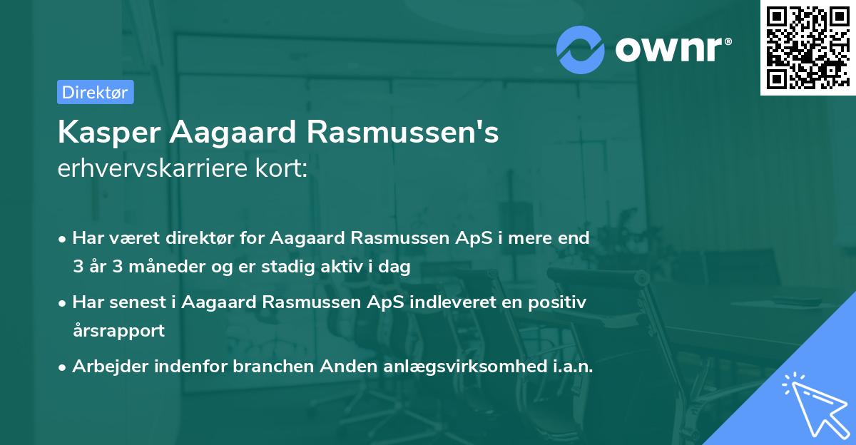 Kasper Aagaard Rasmussen's erhvervskarriere kort