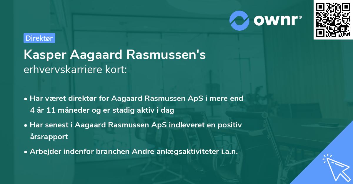 Kasper Aagaard Rasmussen's erhvervskarriere kort