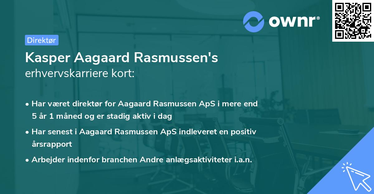 Kasper Aagaard Rasmussen's erhvervskarriere kort