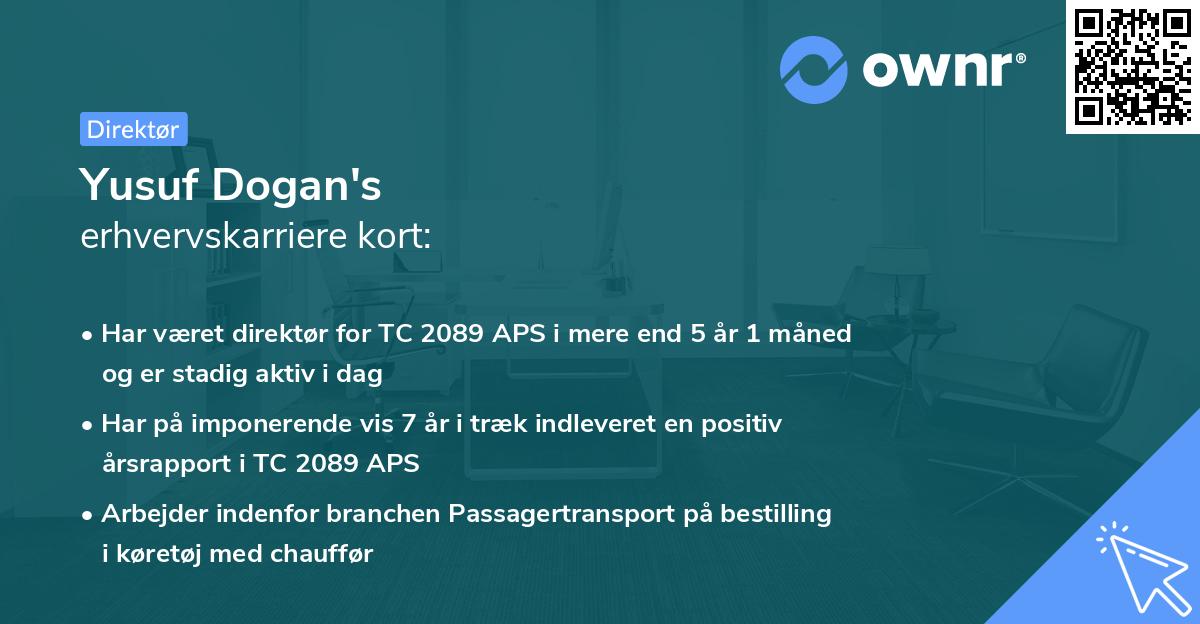 Yusuf Dogan's erhvervskarriere kort