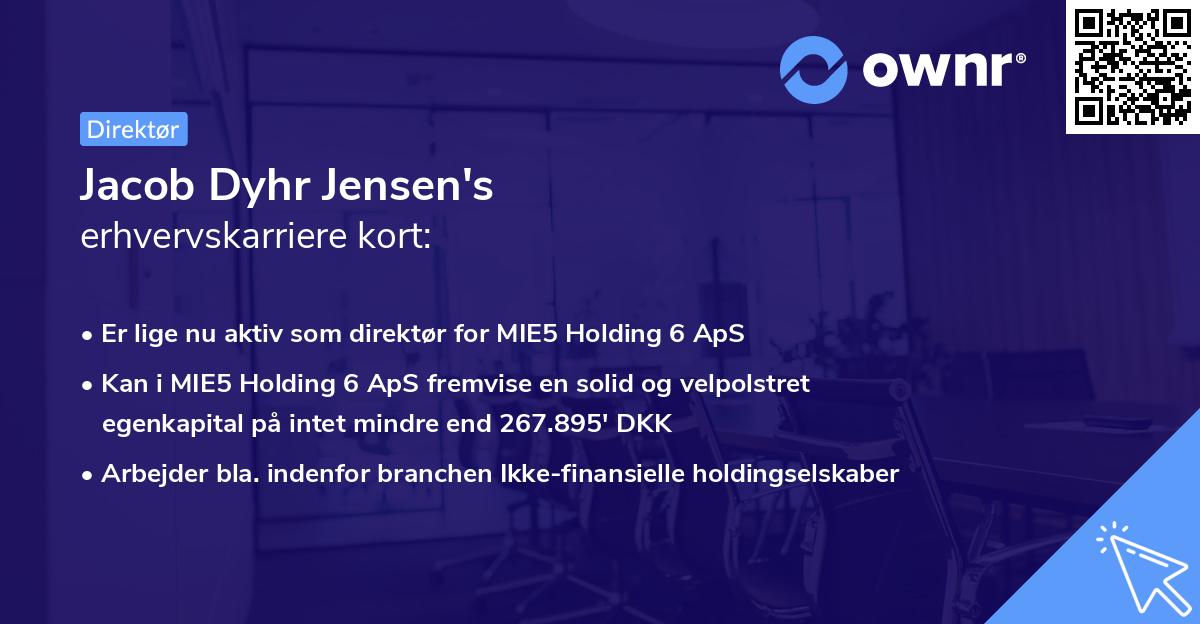 Jacob Dyhr Jensen's erhvervskarriere kort