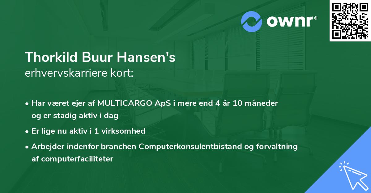 Thorkild Buur Hansen's erhvervskarriere kort