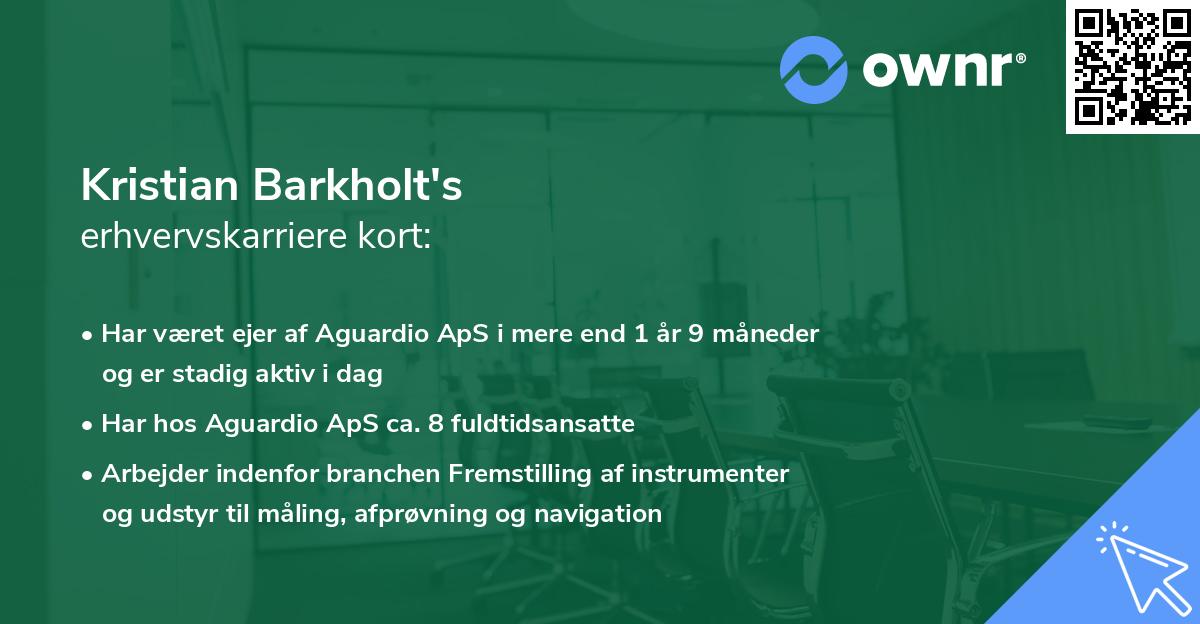 Kristian Barkholt's erhvervskarriere kort