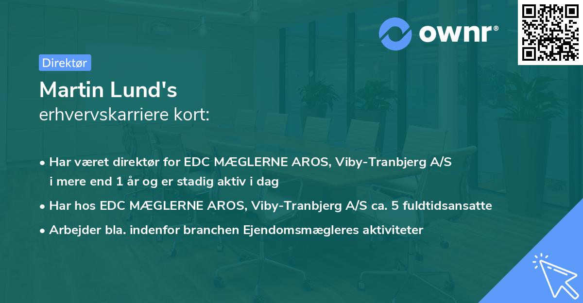 Martin Lund's erhvervskarriere kort
