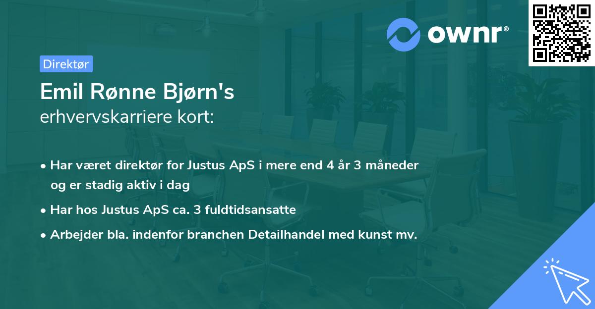 Emil Rønne Bjørn's erhvervskarriere kort