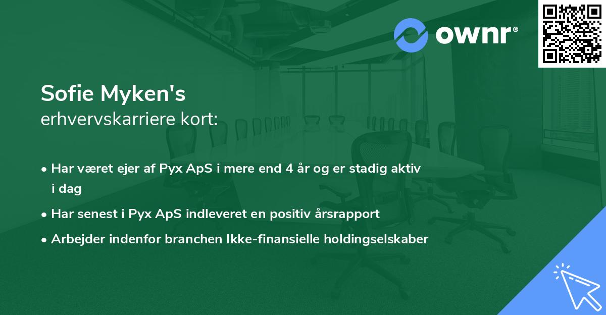 Sofie Myken's erhvervskarriere kort