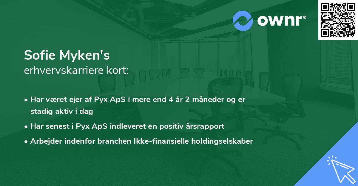 Sofie Myken's erhvervskarriere kort