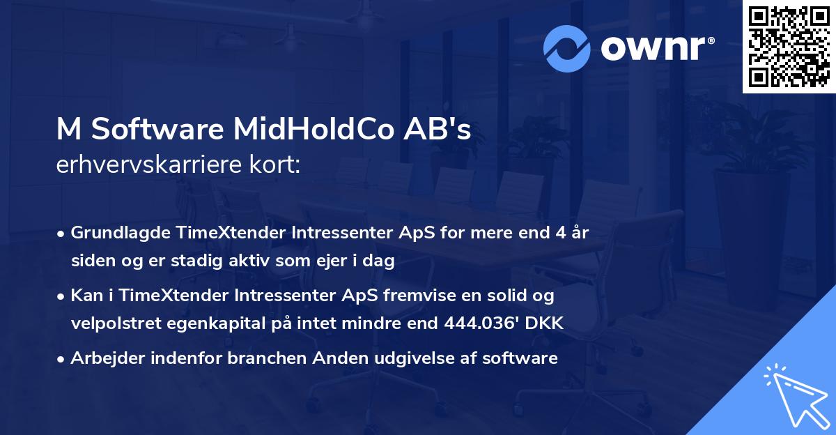 M Software MidHoldCo AB's erhvervskarriere kort