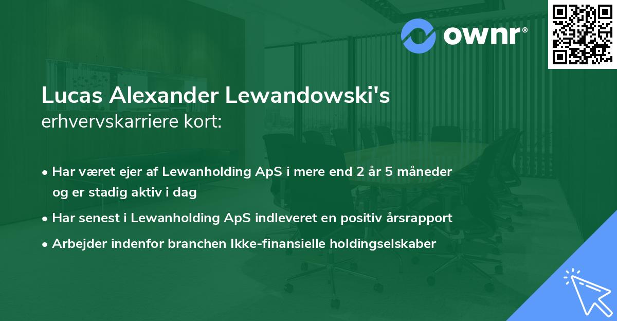 Lucas Alexander Lewandowski's erhvervskarriere kort