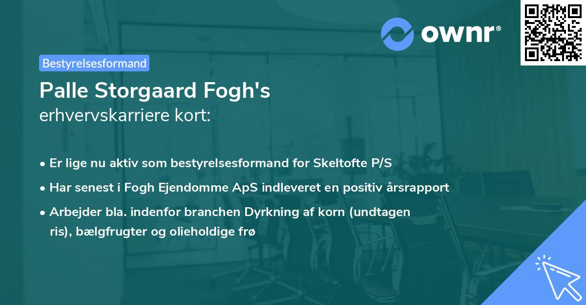 Palle Storgaard Fogh's erhvervskarriere kort