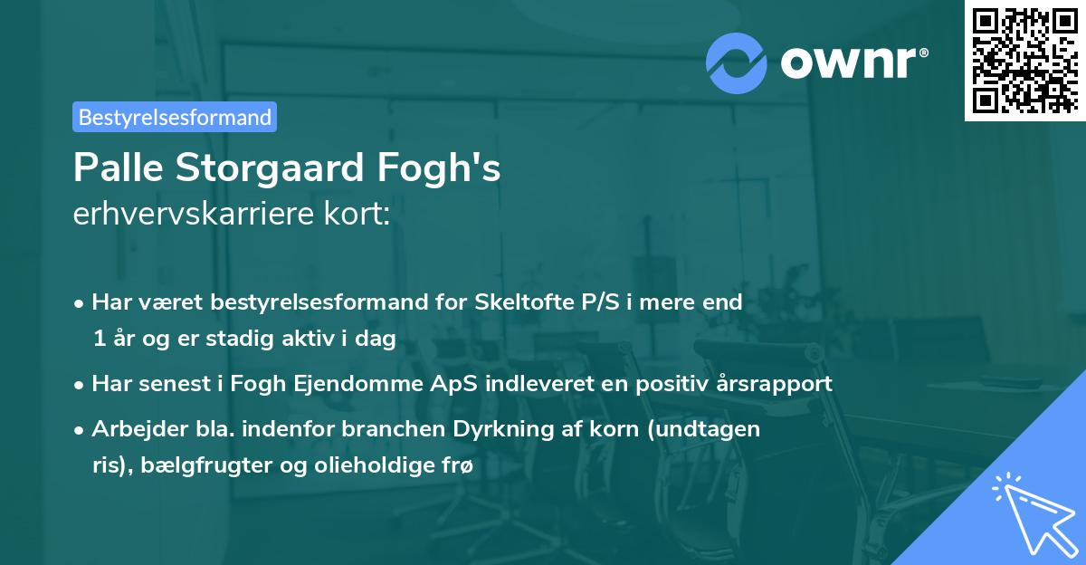 Palle Storgaard Fogh's erhvervskarriere kort