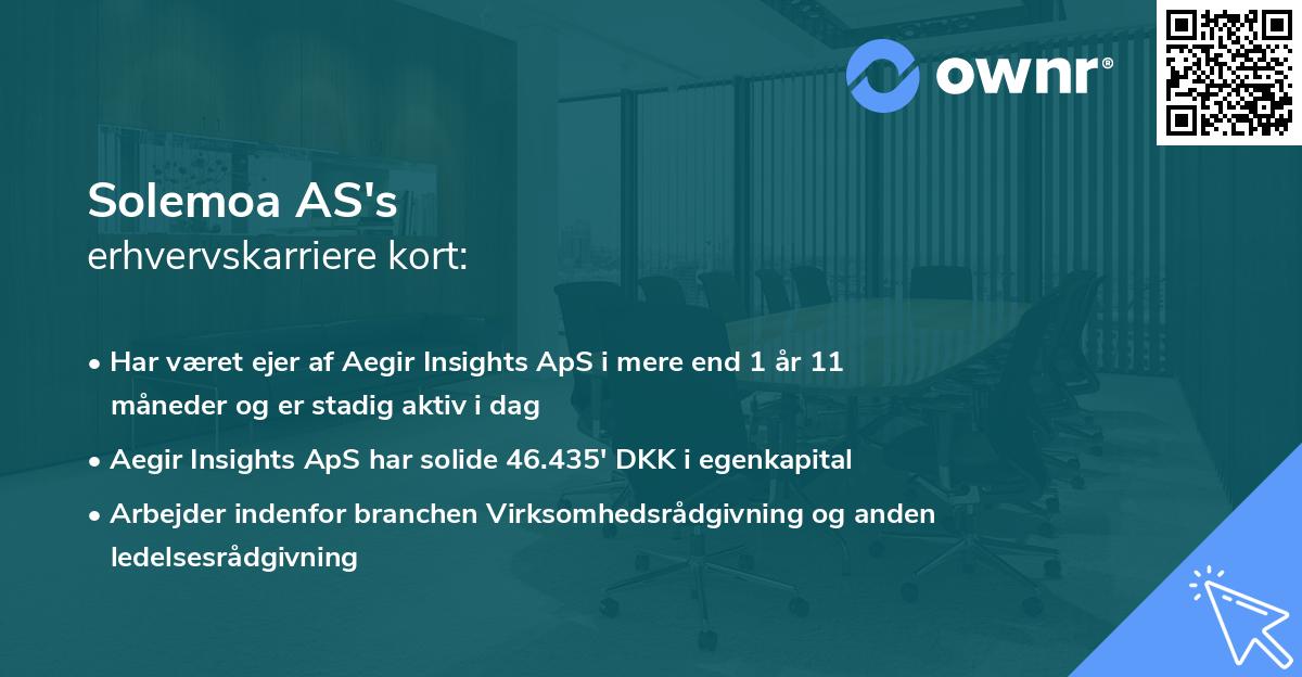 Solemoa AS's erhvervskarriere kort
