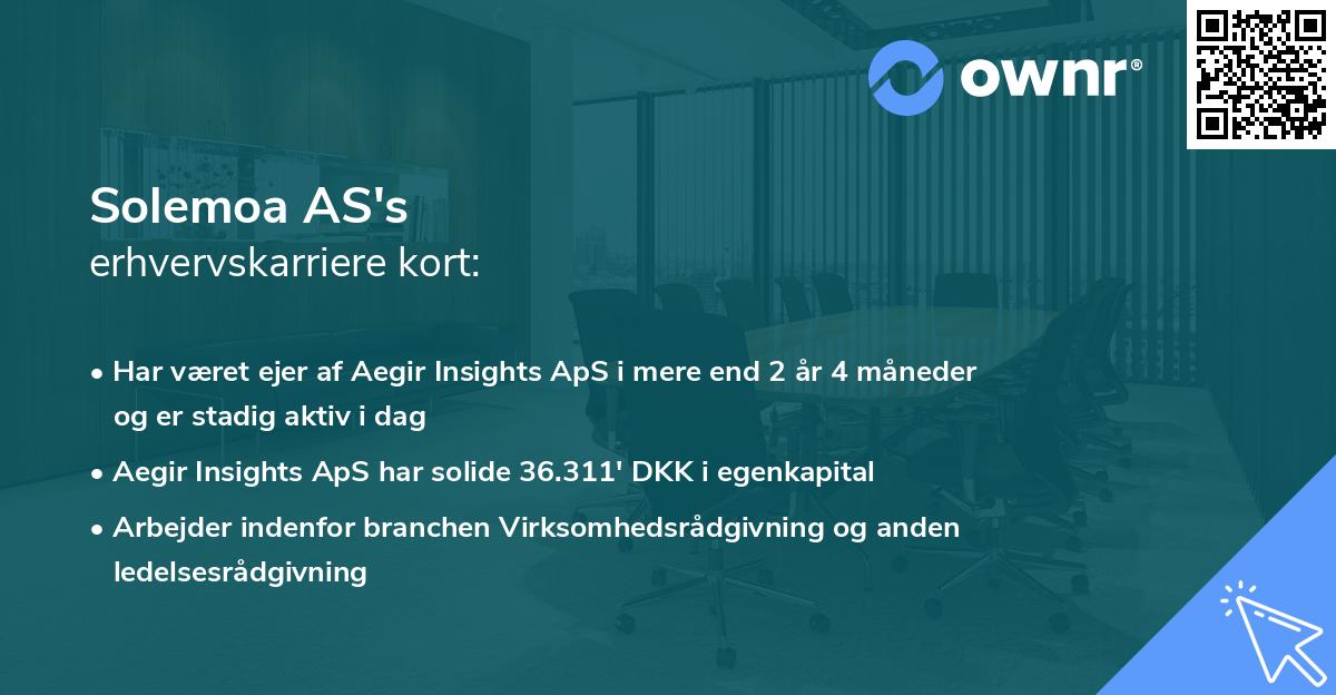 Solemoa AS's erhvervskarriere kort