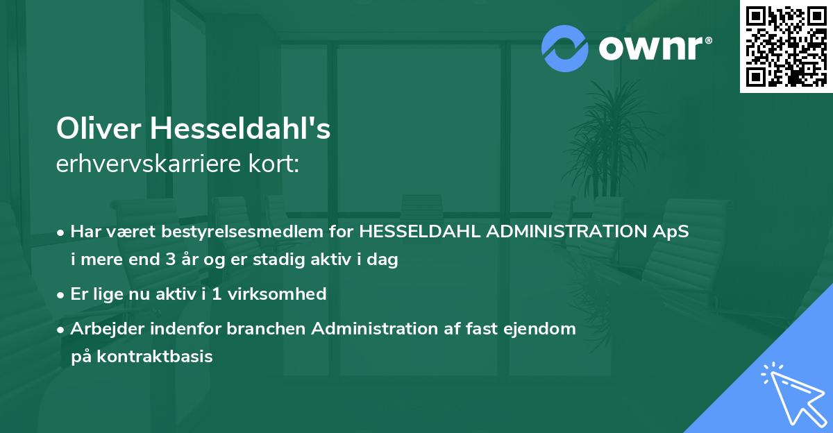 Oliver Hesseldahl's erhvervskarriere kort