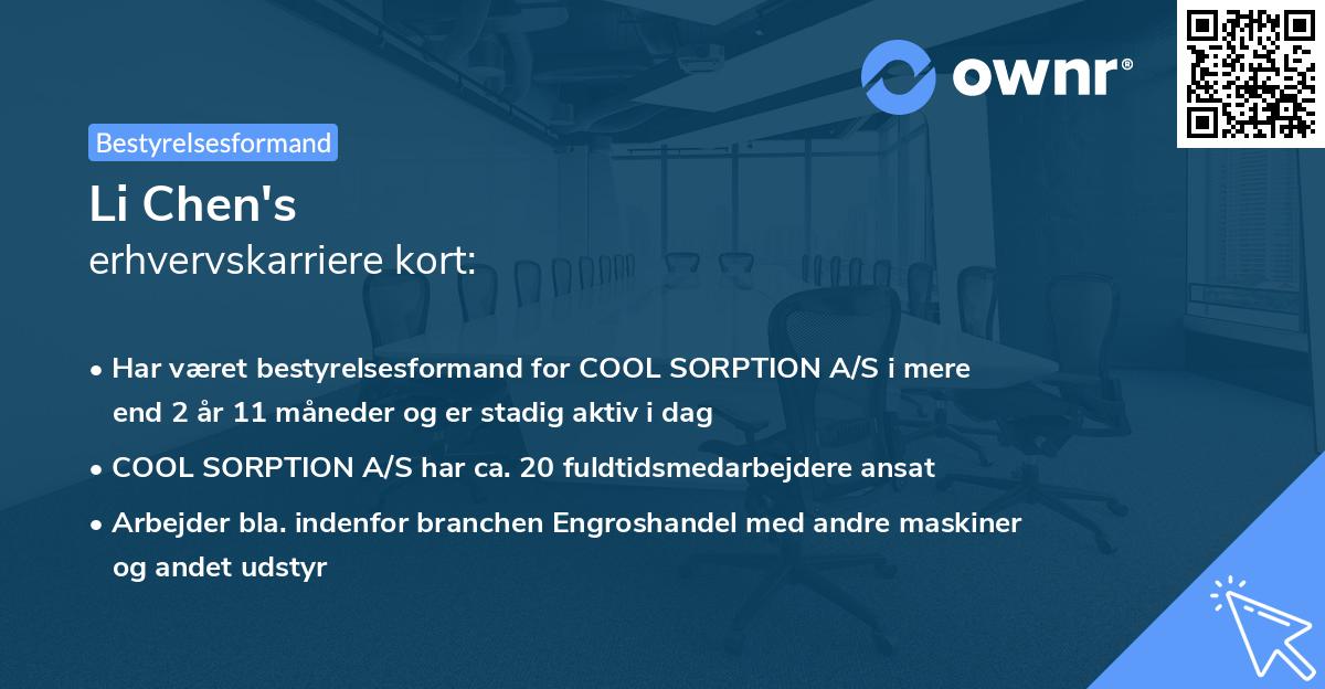 Li Chen's erhvervskarriere kort